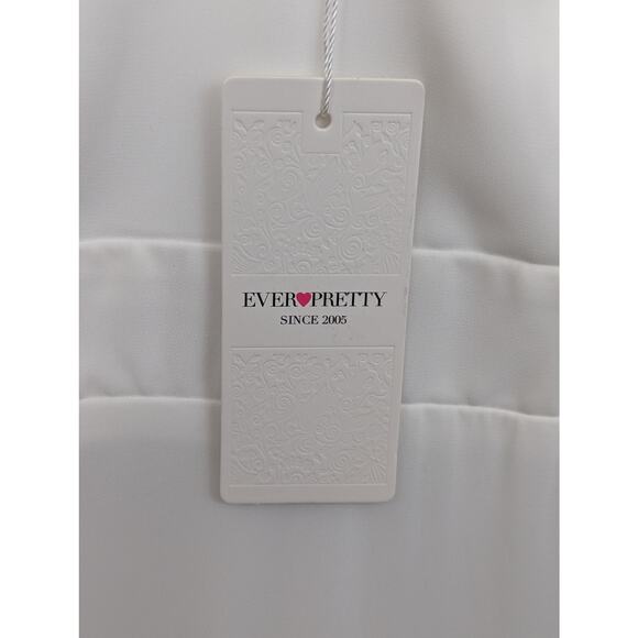 Ever Pretty NWT V-Neck High Low Ruffles Chiffon Dress Size Large - Picture 15 of 16